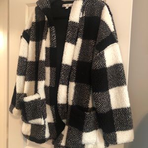Checkered Teddy Coat